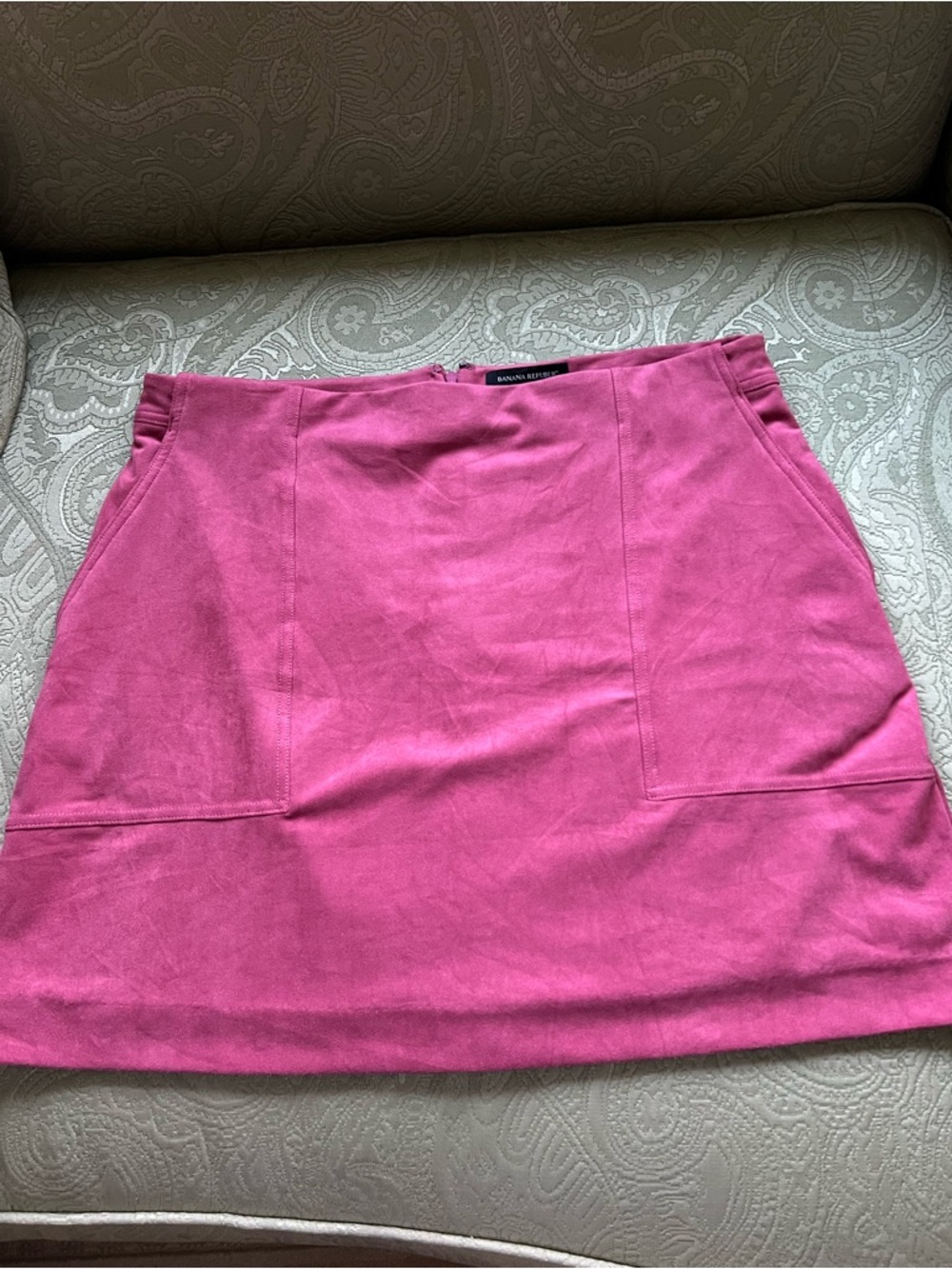 Banana Republic Vegan Suede Mini Skirt Pink Size 14